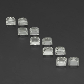 캐럿 천연 화이트 토파즈 보석, 스퀘어, 3.9×3.9 mm, VVS-VS