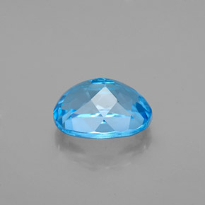 2.71캐럿 천연 스위스 블루 토파즈, 타원형 컷, 9.1×7.1 mm, VVS-VS