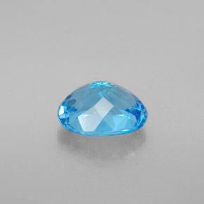 4.79캐럿 천연 스위스 블루 토파즈, 타원형 컷, 11.1×9.1 mm, VVS-VS