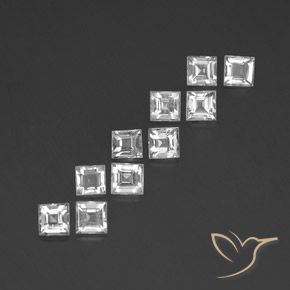 3.35캐럿 천연 하얀색 황옥 보석, 정사각형, VVS-VS