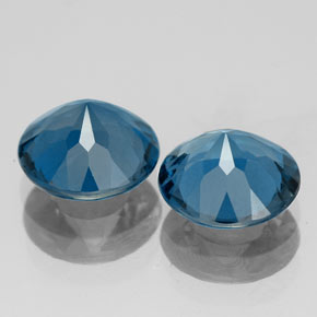 캐럿 천연 런던 블루 토파즈 보석, 라운드 컷, 8.04 mm, VS