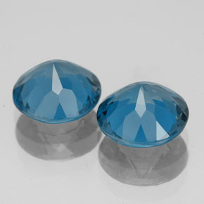 캐럿 천연 런던 블루 토파즈 보석, 라운드 컷, 8.01 mm, VS