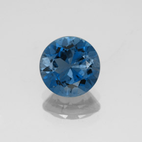 2.20캐럿 천연 런던 블루 토파즈, 라운드 컷, 7.81 mm, SI