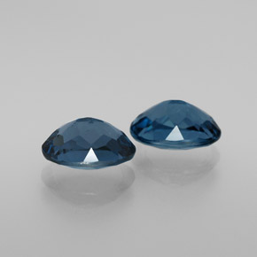 캐럿 천연 런던 블루 토파즈 보석, 타원형 컷, 9.1×7 mm, VS