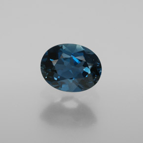 2.00캐럿 천연 런던 블루 토파즈, 타원형 컷, 8.7×6.8 mm, VVS
