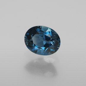 2.00캐럿 천연 런던 블루 토파즈, 타원형 컷, 8.7×6.8 mm, VVS
