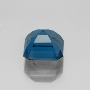 3.34캐럿 천연 런던 블루 토파즈, 에메랄드 컷, 8.1×7.9 mm, SI