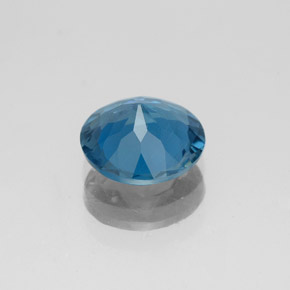 1.90캐럿 천연 런던 블루 토파즈, 라운드 컷, 8.00 mm, SI