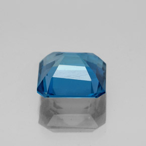2.97캐럿 천연 런던 블루 토파즈, 에메랄드 컷, 8.2×8.1 mm, VS-SI