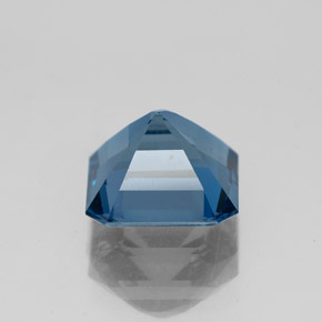2.86캐럿 천연 런던 블루 토파즈, 에메랄드 컷, 8.1×8.1 mm, VS-SI