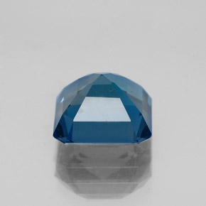 3.03캐럿 천연 런던 블루 토파즈, 에메랄드 컷, 8.1×8.1 mm, VVS