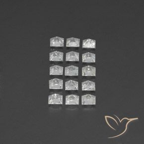 3.82캐럿 천연 하얀색 황옥 보석, 정사각형, VS-SI