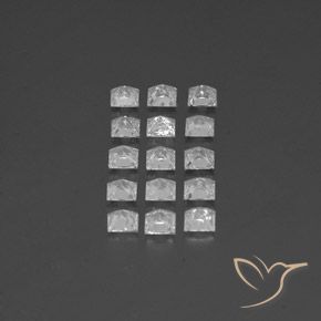 3.79캐럿 천연 하얀색 황옥 보석, 정사각형, SI