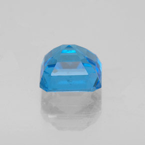 2.23캐럿 천연 스위스 블루 토파즈, 에메랄드 컷, 7×7 mm, VS