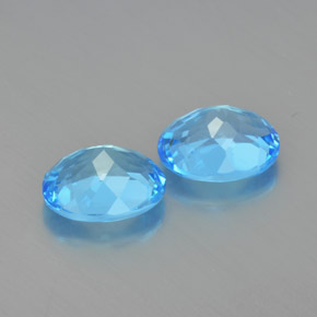 4.84캐럿 천연 스카이 블루 토파즈 보석, 타원형 컷, 9.1×7.2 mm, VVS-VS