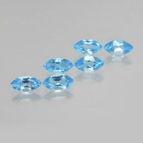 2.57캐럿 천연 스위스 블루 토파즈 보석, 마퀴즈, 7×3.6 mm, VVS-VS