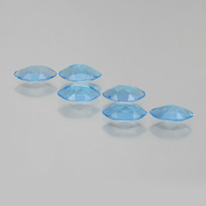 2.57캐럿 천연 스위스 블루 토파즈 보석, 마퀴즈, 7×3.6 mm, VVS-VS