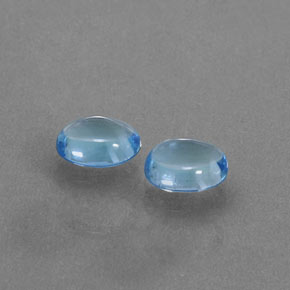 2.05캐럿 천연 스카이 블루 토파즈 보석, 타원형 컷, 7.1×5.2 mm, 투명한