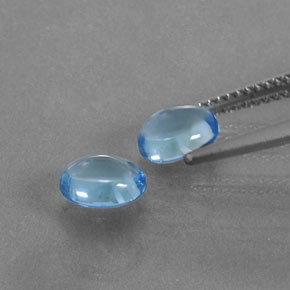 2.05캐럿 천연 스카이 블루 토파즈 보석, 타원형 컷, 7.1×5.2 mm, 투명한