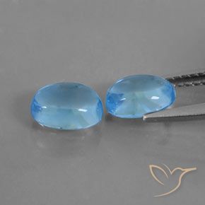 2.26캐럿 천연 스위스 블루 황옥 보석, 타원형, 투명한