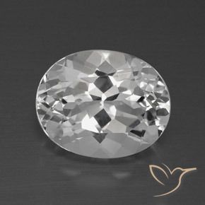 4.62ct 자연스러운 클리어 화이트 황옥, 타원형, VVS-VS
