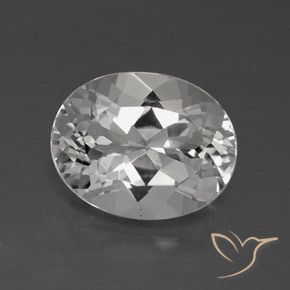 4.13ct 자연스러운 클리어 화이트 황옥, 타원형, VVS-VS