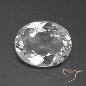 4.00ct 자연스러운 클리어 화이트 황옥, 타원형, VVS-VS