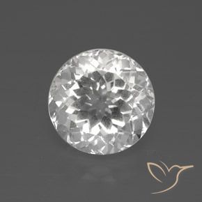 5.22ct 자연스러운 클리어 화이트 황옥, 둥근, VS