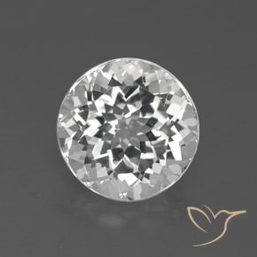 4.34ct 자연스러운 클리어 화이트 황옥, 둥근, VVS-VS