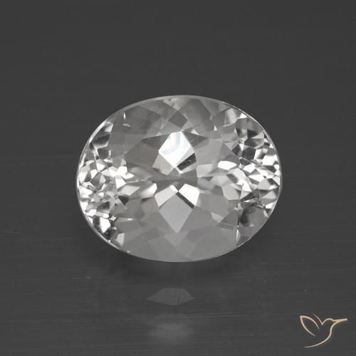 5.38ct 자연스러운 클리어 화이트 황옥, 타원형, VVS-VS