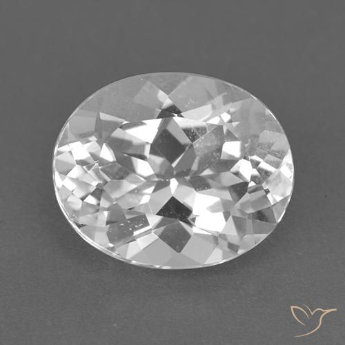 4.30ct 자연스러운 하얀색 황옥, 타원형, VVS-VS