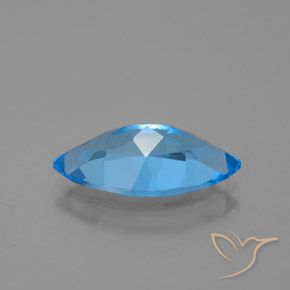 4.33캐럿 천연 스위스 블루 토파즈, 마퀴즈, 15.9×8 mm, VVS-VS