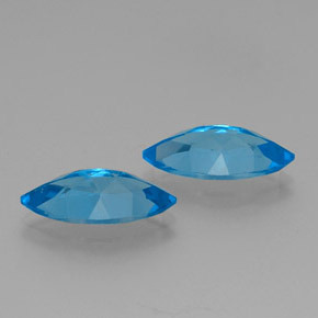 8.16캐럿 천연 스위스 블루 토파즈 보석, 마퀴즈, 15.8×7.9 mm, VVS