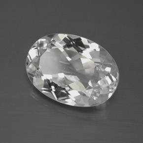 4.73캐럿 천연 클리어 화이트 토파즈, 타원형 컷, 12.9×9.1 mm, VS