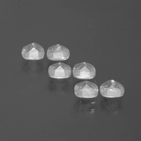 3.14캐럿 천연 클리어 화이트 토파즈 보석, 쿠션 컷, 4.5×4.5 mm, VVS-VS