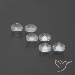 2.97캐럿 천연 클리어 화이트 황옥 보석, 방석, VVS-VS