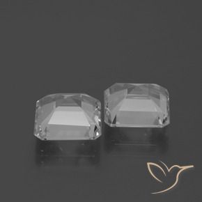 5.52캐럿 천연 하얀색 황옥 보석, 옥타곤 / 에메랄드 컷, VS