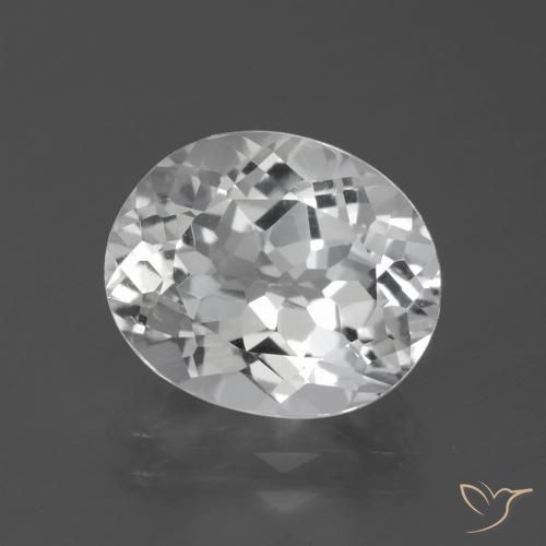5.63ct 자연스러운 하얀색 황옥, 타원형, VVS-VS