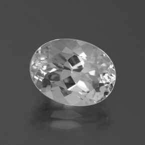 5.51캐럿 천연 클리어 화이트 토파즈, 타원형 컷, 12.2×9.2 mm, VVS
