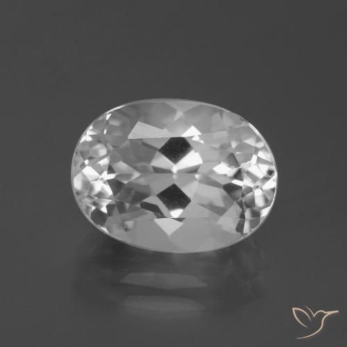 5.21ct 자연스러운 클리어 화이트 황옥, 타원형, VVS-VS