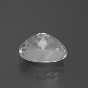 5.20캐럿 천연 화이트 토파즈, 타원형 컷, 11.9×9.1 mm, VVS