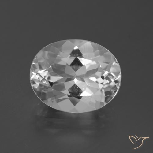5.40ct 자연스러운 클리어 화이트 황옥, 타원형, VS