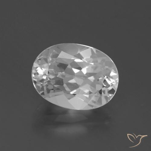 4.75ct 자연스러운 하얀색 황옥, 타원형, VVS