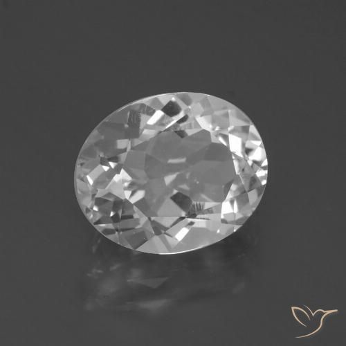 4.73ct 자연스러운 클리어 화이트 황옥, 타원형, VVS