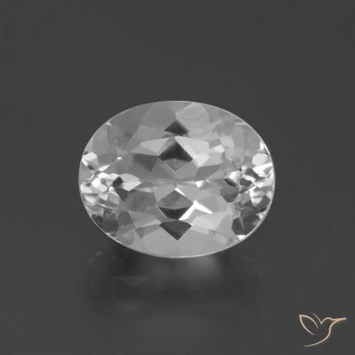 4.55ct 자연스러운 클리어 화이트 황옥, 타원형, VVS-VS