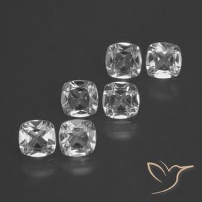 2.60캐럿 천연 클리어 화이트 황옥 보석, 방석, VVS-VS