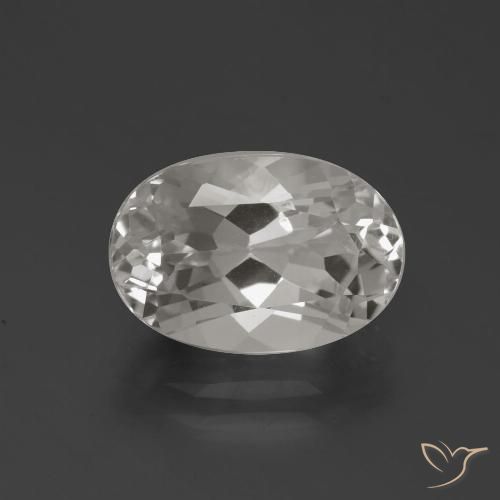 4.58ct 자연스러운 따뜻한 화이트 황옥, 타원형, VVS