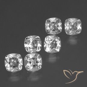 2.95캐럿 천연 클리어 화이트 황옥 보석, 방석, VVS-VS
