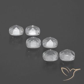3.03캐럿 천연 클리어 화이트 토파즈 보석, 쿠션 컷, 4.6×4.6 mm, VVS-VS