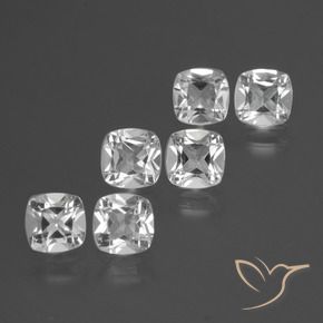 2.95캐럿 천연 클리어 화이트 황옥 보석, 방석, VVS-VS